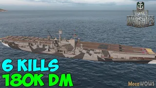 World of WarShips | Max Immelmann | 6 KILLS | 180K Damage - Replay Gameplay 4K 60 fps