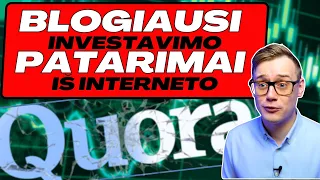 Investavimo paratimai iš INTERNETO: Brangiausiai kainuosiantys patarimai