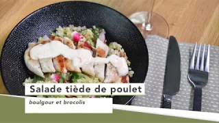 Salade tiède de poulet, boulgour et brocolis