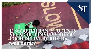 E-scooter ban: Students speak out in support of food delivery riders | TBS | The Straits Times