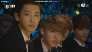 131122 MAMA- #11 EXO reaction during INFINITE performance