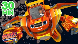 Blaze Space Rescues & Adventures! 💫 w/ AJ | 30 Minute Compilation | Blaze and the Monster Machines