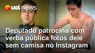 Deputado patrocina com verba pública fotos dele sem camisa no Instagram