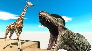 Escape From The Dark T-Rexes - Animal Revolt Battle Simulator