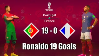 FIFA 23 - PORTUGAL 19 - 0 FRANCE - Ronaldo 19 Goals - FIFA World Cup Final - Gameplay [4K]