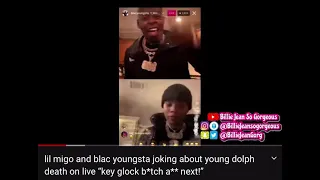 Blac youngsta and lil Migo say they smoking on Young dolph cmg vs pre