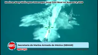 Mexican Helicopter Chases Drug-laden Fast Boat