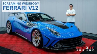 Watch and listen to this widebody Ferrari F12 with F1 exhaust! - 4K