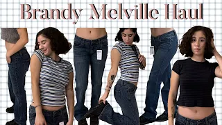 Trying low rise jeans from Brandy Melville