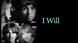I Will - The Beatles - Backing Track - Chords/ Lyrics 🎹🎻🎸🎷