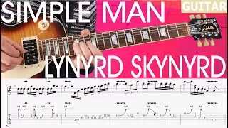 Lynyrd Skynyrd, Simple Man, Guitar Lesson, Tutorial, Solo, Complete, TAB