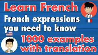 1000 Phrases in French with English Translation - Video for Beginners
