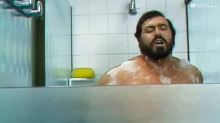 Pavarotti singing in the shower