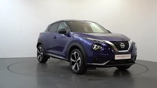 Stunning Juke 1.0 DIG-T Tekna in Ink Blue Metallic with Nissan Design Pack Upgrade in Silver!