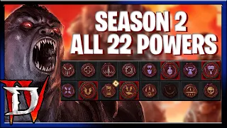 Diablo 4 Season 2 All 22 New Vampiric Powers : How they Work : Season of Blood Diablo 4 Guide