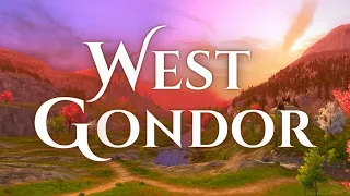 LOTRO | Western Gondor | Lamedon Music and Ambience | Sunset