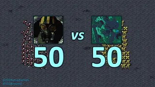 50 Goliaths vs 50 Dragoons - Even Numbers - StarCraft Retro Battles