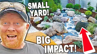 Their Yard Is GONE! - Small Yard Garden Pond FULL BUILD!