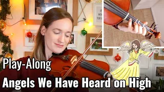 How to play Angels We Have Heard on High, Violin Play-along | Easy Beginner Song | Violin Tutorial