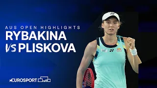 Straight-Sets Victory 👌 | Elena Rybakina v Karolina Pliskova | Australian Open 2024 Highlights 🇦🇺