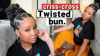 TRENDING CRISS-CROSS TWISTED BUN 🔥 | VACATION BRAIDS LESS THAN 3 HOURS | ft. Shake-n-go