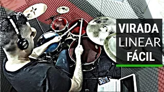 Virada linear fácil - Aulas de bateria