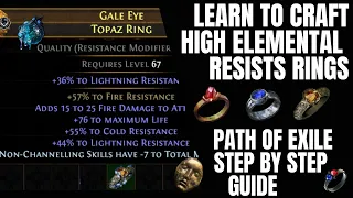 Learn to Craft 5+ Divine High Elemental Triple Resists Rings Path of Exile Sanctum 3.20 POE Harvest