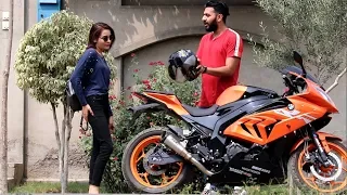 PICKING UP UBER RIDERS ON A BMW HEAVY BIKE PRANK | Haris Awan