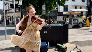 Teen violin street performer Holly May
