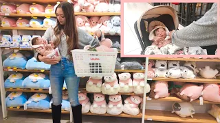 🛒DE COMPRAS / SHOPPING con mi BEBÉ REBORN CAELI (VLOG con mi familia) || Ada Sweet