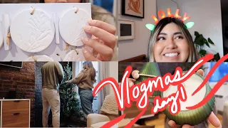 Vlogmas day 1 2022 | Target Christmas decor haul, christmas tree set up, clean with me, fruit haul