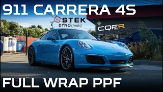 ReDo Before and After - Porsche 911 Carrera 4S - Miami Blue - Full Wrap and Coating - OCD Style