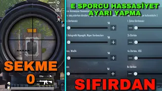 E SPORCU HASSASİYET AYARLARI NASIL YAPILIR | YENİ KOD | PUBG MOBİLE SIFIRDAN YAPMA