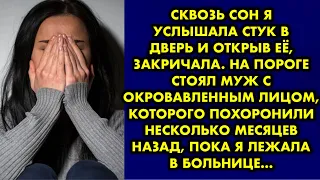 Сквозь сон я услышала стук в дверь и открыв её, закричала. На пороге стоял муж с окровавленным лицом