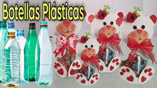 OSITOS para Regalar en San Valentín con Una Simple BOTELLA PLÁSTICA DE REFRESCO ♻️ Manualidades