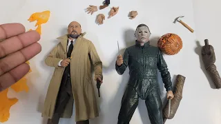 HALLOWEEN 2 ULTIMATE MICHAEL MYERS AND DR LOOMIS NECA ACTION FIGURE COLLECTION UNBOXING REVIEW!!!