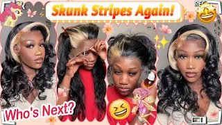 👏#Viral: Blonde Skunk Stripes Wig Install | #Trending Lace Front Wig #ULAHAIR Review