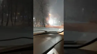 Брянск предновогодний салют троллейбуса