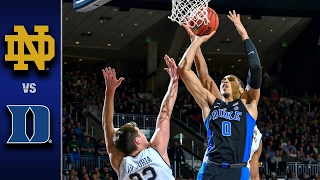 Duke vs. Notre Dame Men's Basketball Highlights (2016-17)