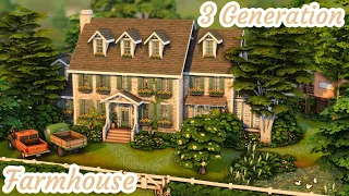 I built a Farmhouse for 3 Generations 🌿 || The Sims 4 Speed Build