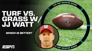 JJ Watt wants to see the robot that tests TURF vs. GRASS 👀 | The Pat McAfee Show