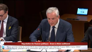 Déficit public : Bruno Le Maire auditionné