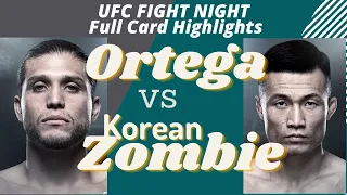 Ortega vs Korean Zombie Highlights UFC Full Card