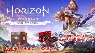 Horizon Zero Dawn Benchmark Ryzen 5 2400G with RX 570 (2020)