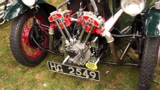 Matchless Vee twin engine start - Morgan Three Wheeler