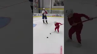 Alex Ovechkin Watches Ovi Jr Take Shots