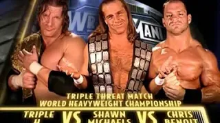 WWE WrestleMania 20 Triple H (c) vs Shawn Michaels vs Chris Benoit Full Match