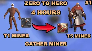 ZERO TO HERO MINER !!! 4 HOURS HOW TO UPGRADE THE GATHER FASTEST ( Albion Online )