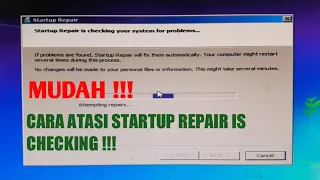 Cara Mengatasi Startup Repair Is Checking Windows 7