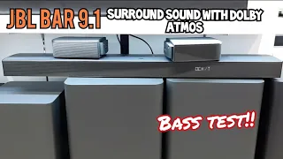 JBL Bar 9.1 Surround Sound with Dolby Atmos | Bass Sound Test! ❤😱